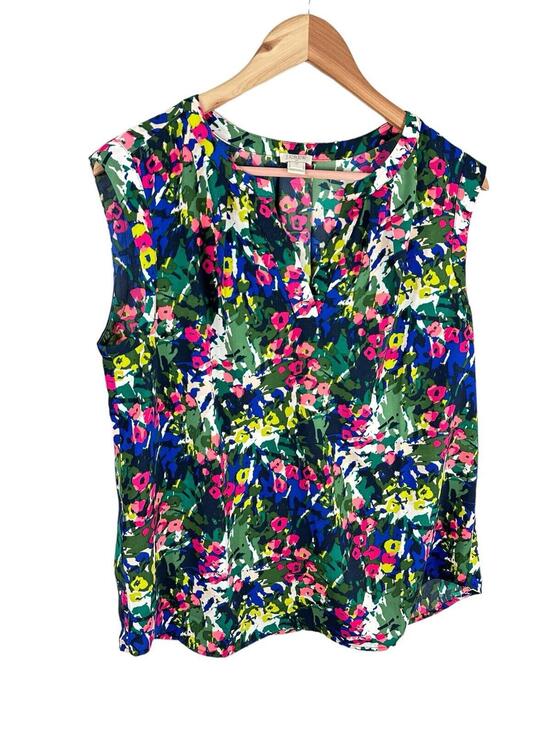 J. Crew Tops - J. CREW Women Thin Lightweight Sleeveless Summer Blouse Multicolor Floral 10